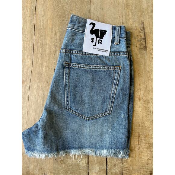 Sandrine Rose Free People Women's Distressed Frayed Hem Denim Shorts : Size 26 - Picture 5 of 5